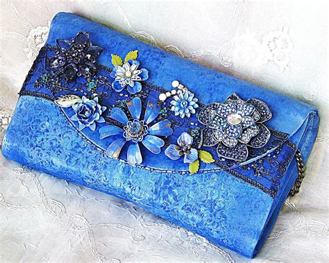 cobalt blue wedding bag.